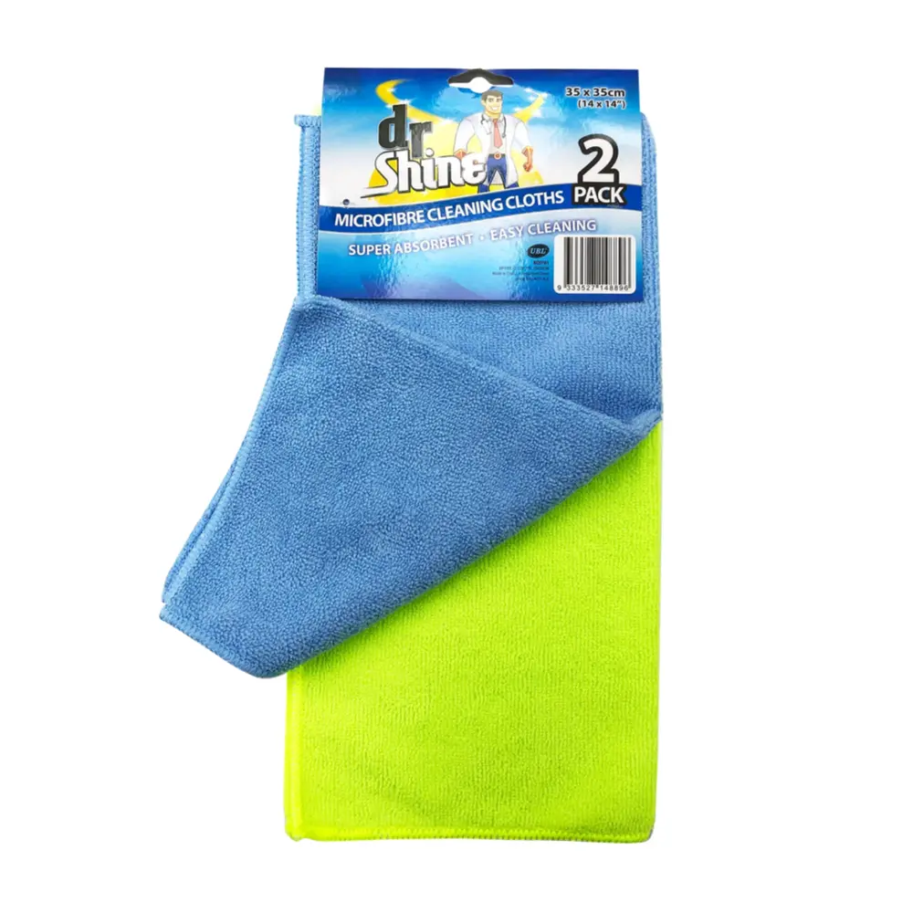 Khăn Lau, Microfibre Cleaning Cloths, 2 Cái (35 x 35cm) - DR SHINE