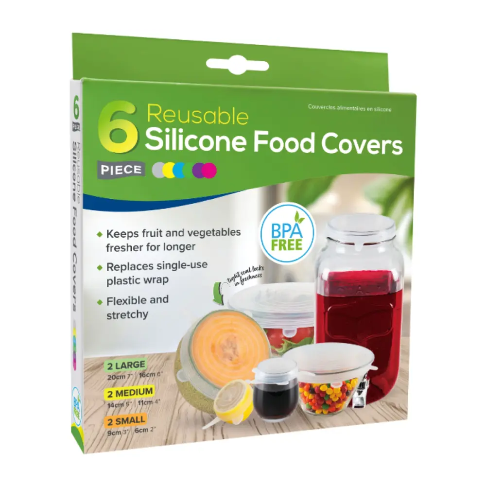 Bộ Nắp Silicon Đậy Thức Ăn, Reusable Silicone Food Covers, 2 Small, 2 Medium, 2 Large (9, 14, 20cm) - UNCLE BILLS