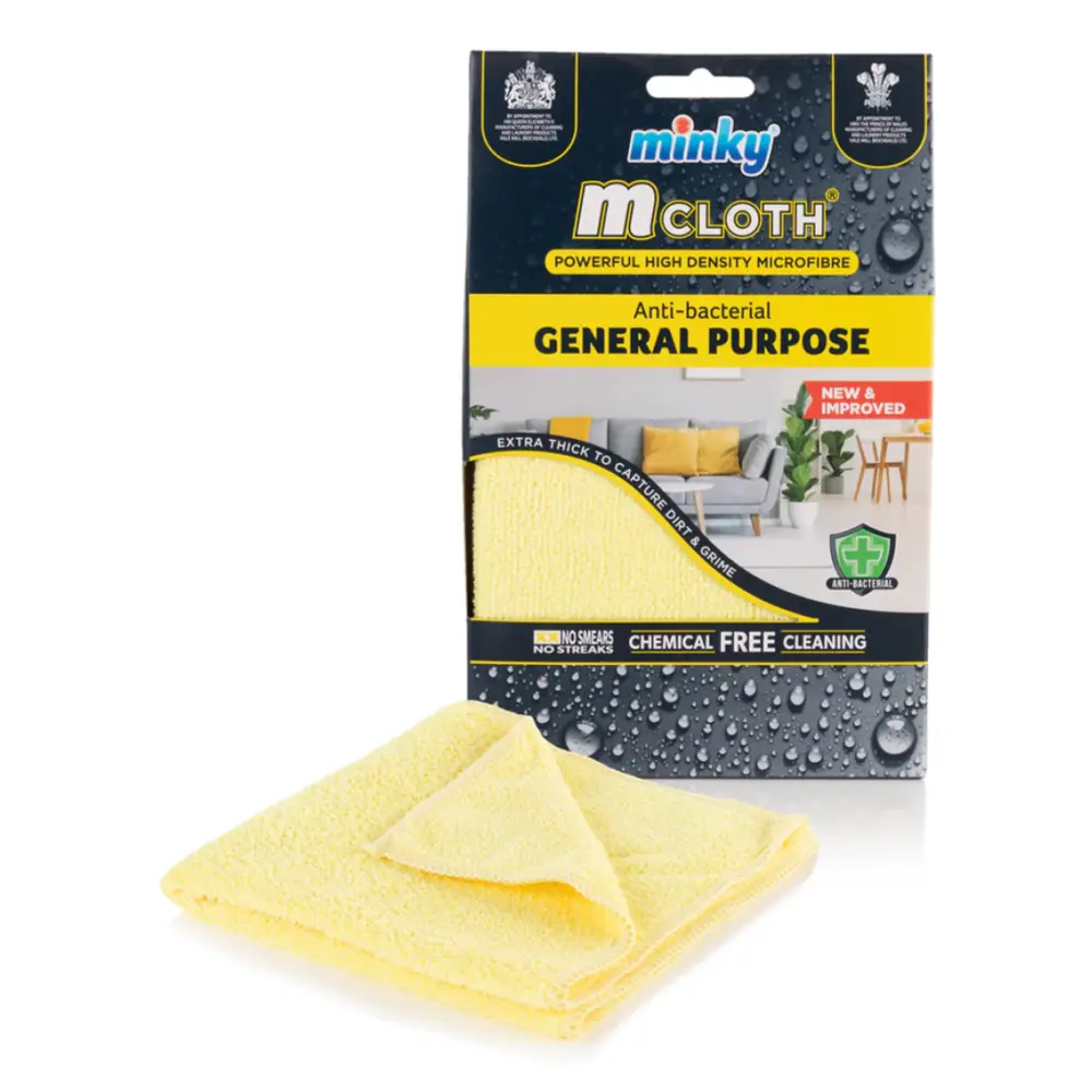 Khăn Lau Đa Dụng Kháng Khuẩn, Mcloth, Powerfull High Density Microfibre, Anti-bacterial General Purpose (32 x 32cm) - MINKY