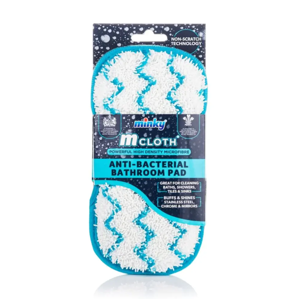Miếng Lau Nhà Tắm Kháng Khuẩn, Mcloth, Powerful High Density Microfibre, Anti-bacterial Bathroom Pad (9.5 x 2.5 x 19cm) - MINKY