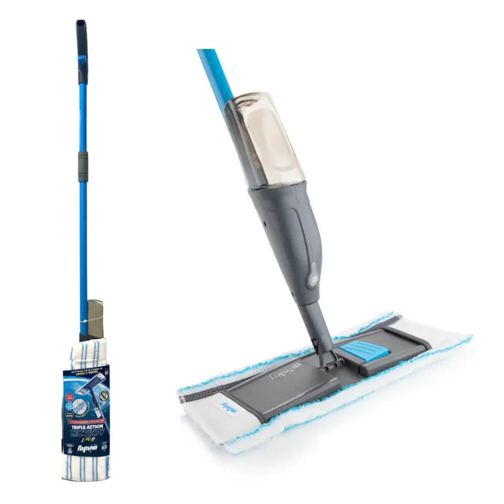 Cây Lau Nhà Phun Sương Tiện Lợi Hình Chữ Nhật, 4 in 1 Action Spray Mop (15 x 10 x 145cm) - MINKY