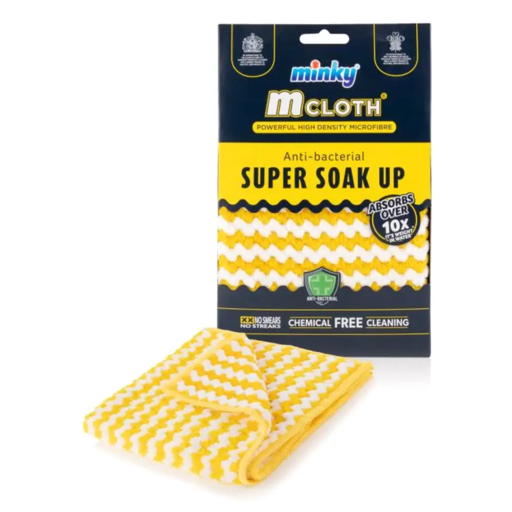 Khăn Lau Kháng Khuẩn Siêu Thấm Nước (Nhiều Màu), Mcloth, Powerful High Density Microfibre, Anti-bacterial Super Soak Up (32 x 32cm) - MINKY