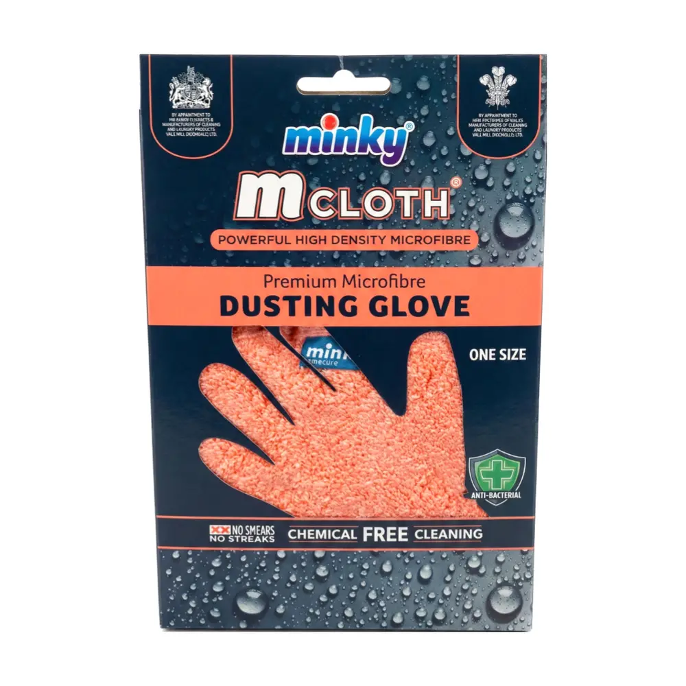 Găng Tay Vải Lau Bụi, Mcloth, Premium Microfibre Dusting Glove, One Size (14 x 2 x 22cm) - MINKY
