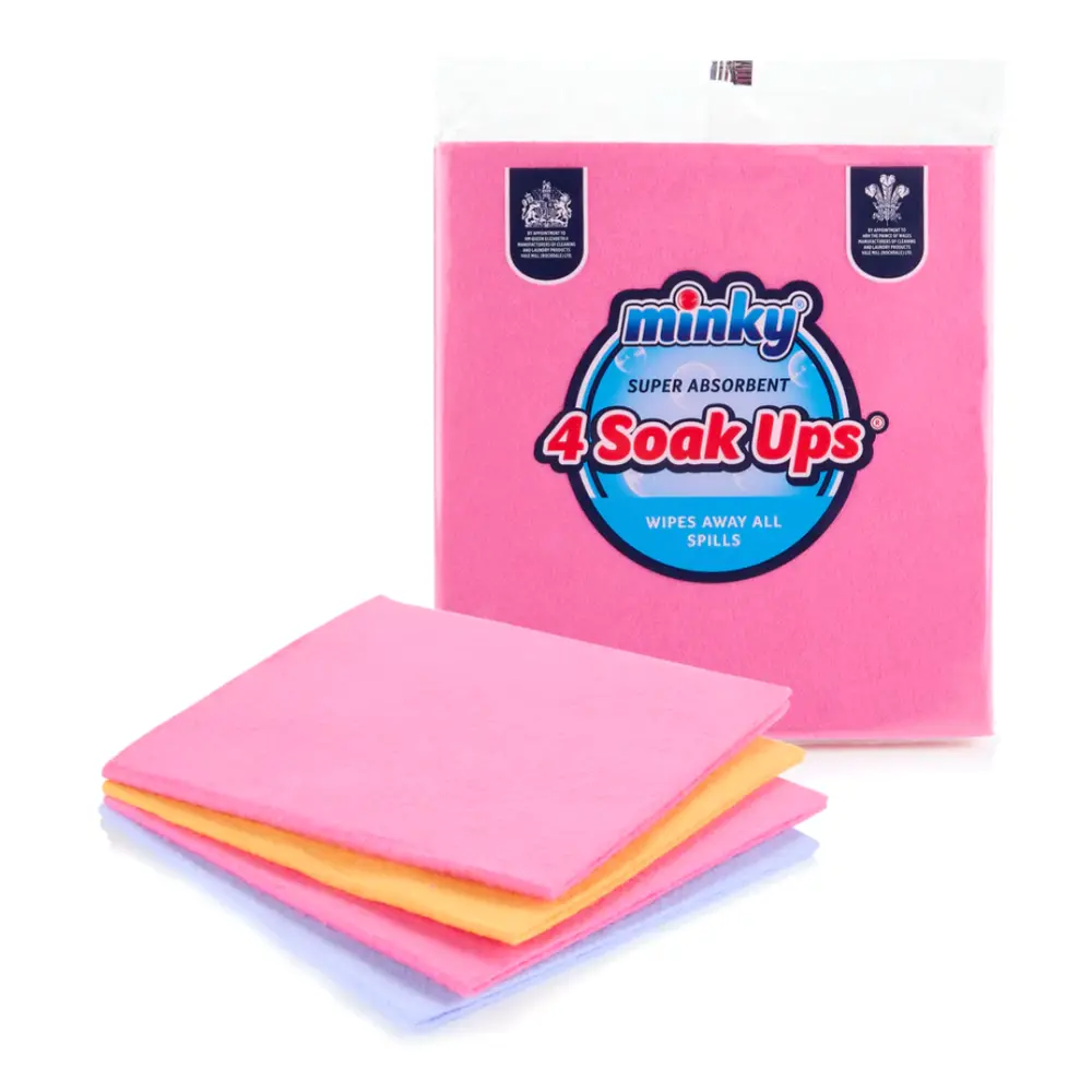 Khăn Lau Siêu Thấm Hút, Super Absorbent Soak Ups, 4 Cái (19 x 2 x 20cm) - MINKY