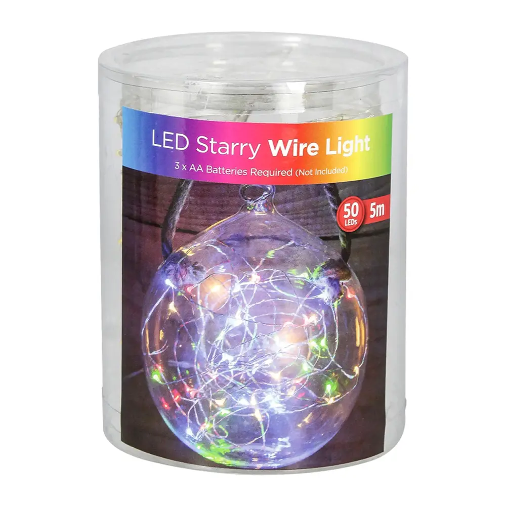 Dây Đèn Led Ánh Sao Màu Bạc, LED Starry Wire Light, 50 Lights (5m) - UNCLE BILLS