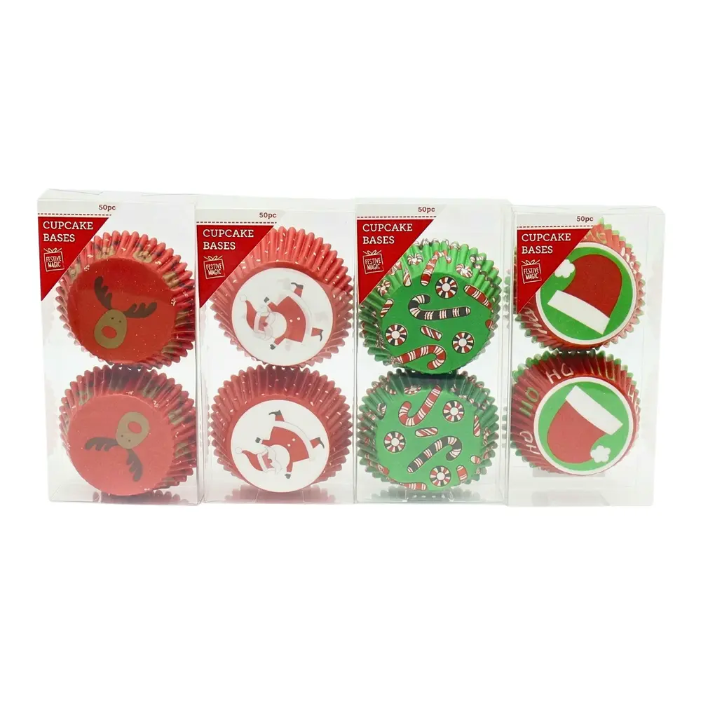 Giấy Lót Bánh Cupcake Giáng Sinh (Nhiều Mẫu), Christmas Cupcake Wrapper, 50 Cái - UNCLE BILLS
