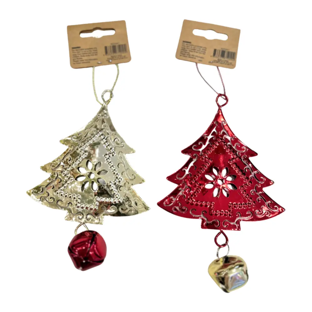 Cây Thông Có Chuông Treo Trang Trí (Nhiều Mẫu), Hanging Shiny Bell Tree (15cm) - UNCLE BILLS