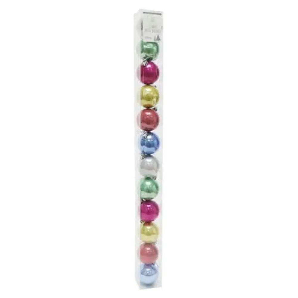 Quả Châu Trang Trí Giáng Sinh Nhiều Màu, 12 Pack Pastel Baubles (50mm) - UNCLE BILLS