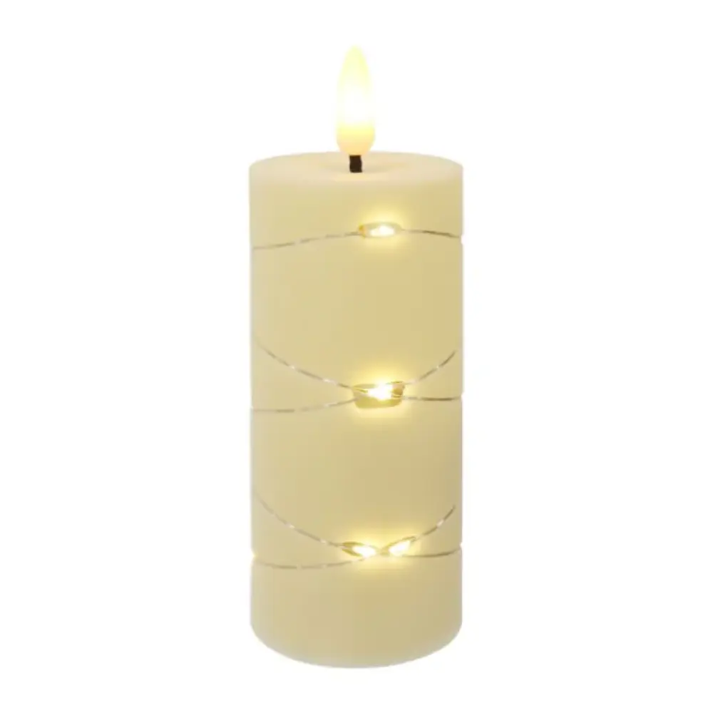 Nến Điện Tử Có Dây Đèn Led Quấn Quanh, LED Micro Wire Light Candle (11cm) - UNCLE BILLS