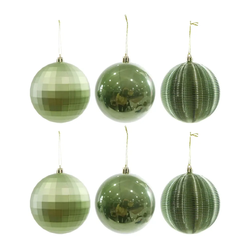 Quả Châu Trang Trí Giáng Sinh Màu Xanh Lá, 6 Pack Dark Green Cylinder Baubles (10cm) - UNCLE BILLS
