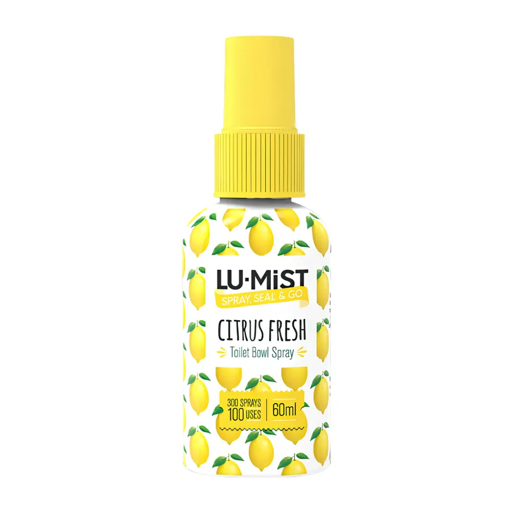 Xịt Thơm Khử Mùi Bồn Cầu Hương Chanh, Toilet Bowl Spray, Citrus Fresh (60ml) - LU-MIST