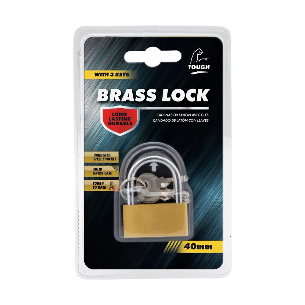 Ổ Khóa Đồng Kèm 3 Chìa Khóa Cho Vali, Brass Lock with 3 Keys (40mm) - UNCLE BILLS