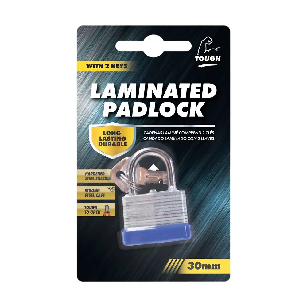 Ổ Khóa Dát Thép Kèm 2 Chìa Khóa, Steel Laminated Padlock with 2 Keys (30mm) - UNCLE BILLS