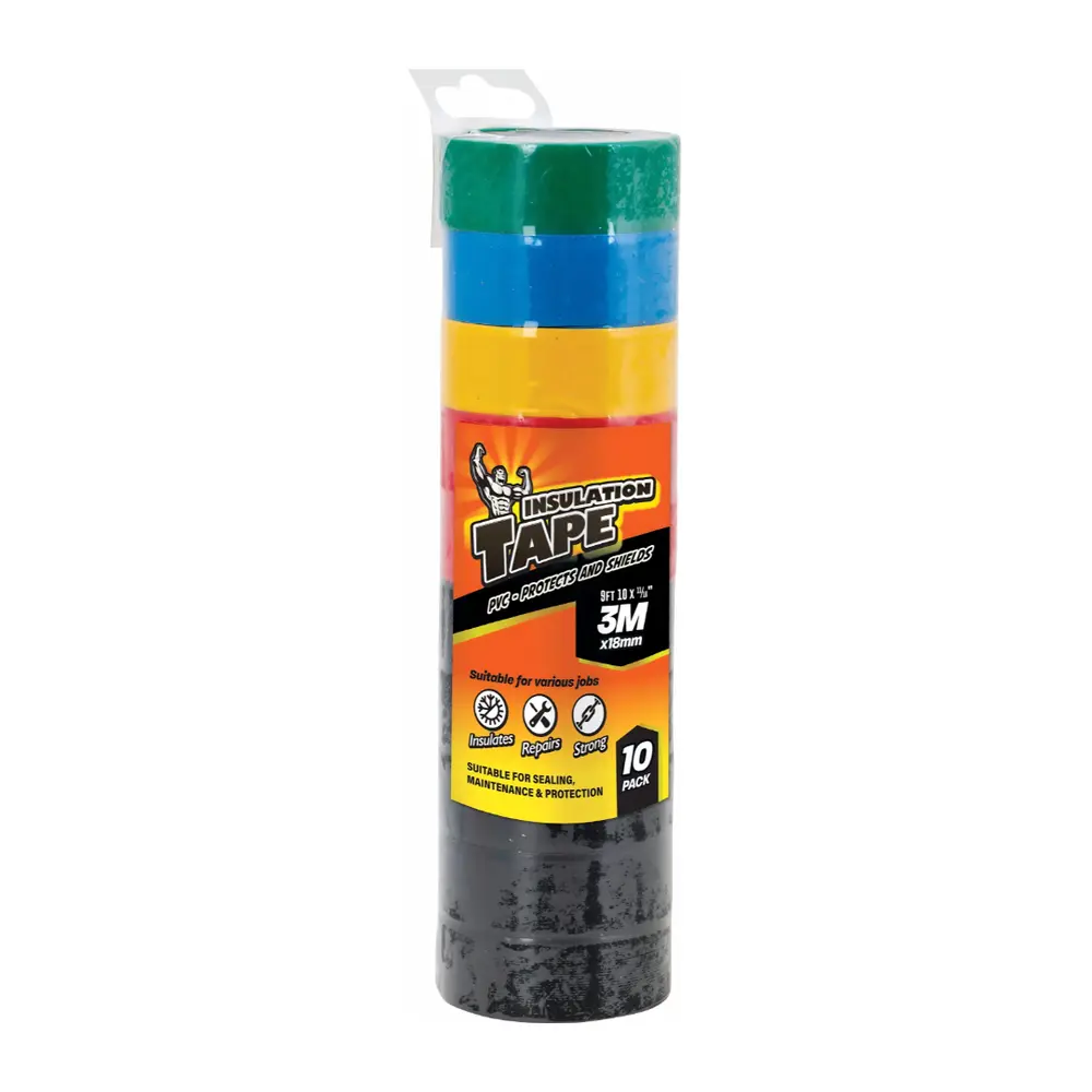 Băng Keo Cách Điện, Insulation Tape, 10 Cuộn (3m x 18mm) - UNCLE BILLS