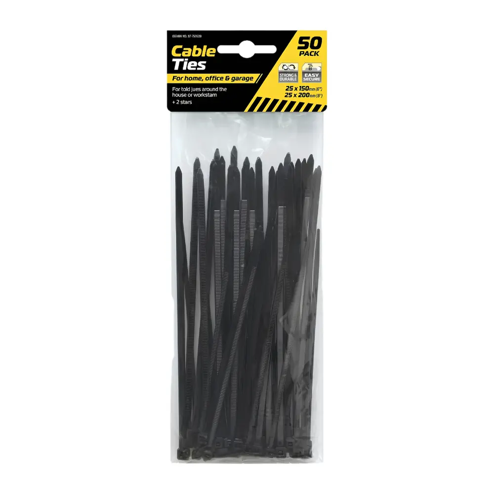 Dây Thít Nhựa Buộc Cáp, Cable Ties, 2 Sizes, 50 Cái (25 x 15cm, 25 x 20cm) - UNCLE BILLS