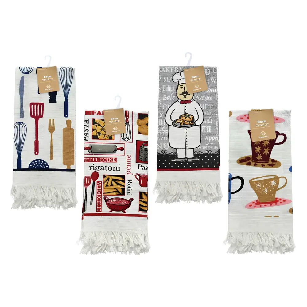 Khăn Dệt Lau Chén In Họa Tiết (Nhiều Mẫu), Woven Print Tea Towel (38 x 63cm) - UNCLE BILLS