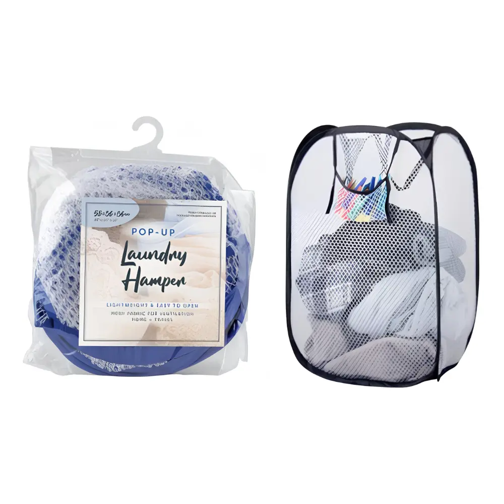 Sọt Lưới Đựng Quần Áo Giặt (Nhiều Mẫu), Pop-Up Mesh Laundry Hamper (58 x 36 x 36cm) - UNCLE BILLS