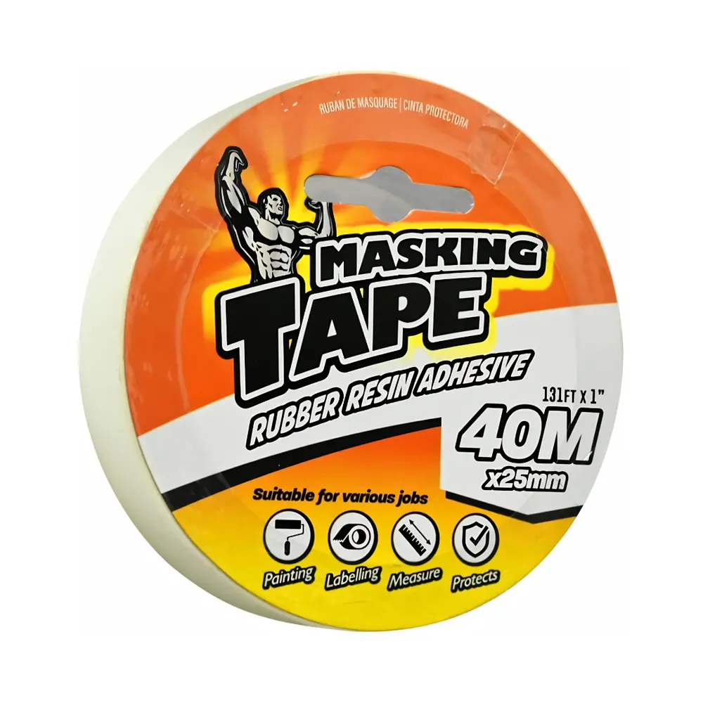 Băng Keo Giấy, Masking Tape, Rubber Resin Adhesive (40m x 25mm) - UNCLE BILLS
