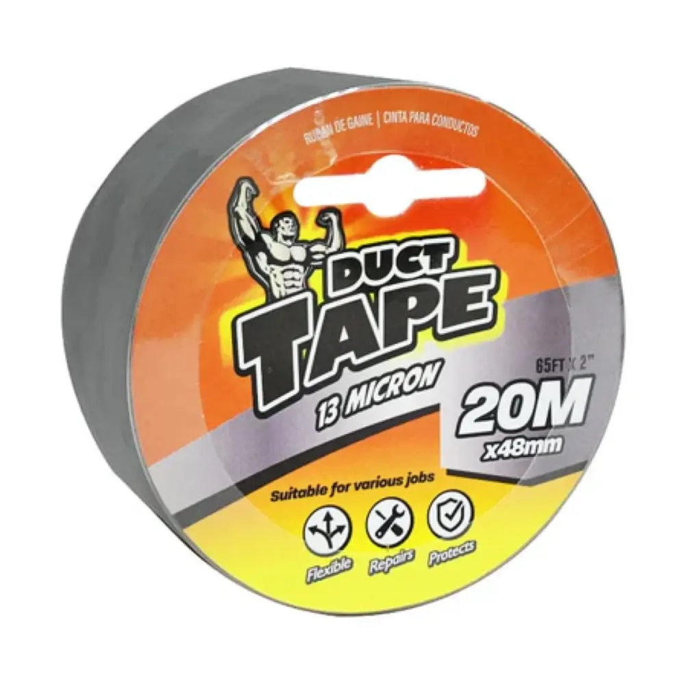 Băng Keo Đường Ống, Silver/Black Duct Tape, 13 Micron (20m x 48mm) - UNCLE BILLS