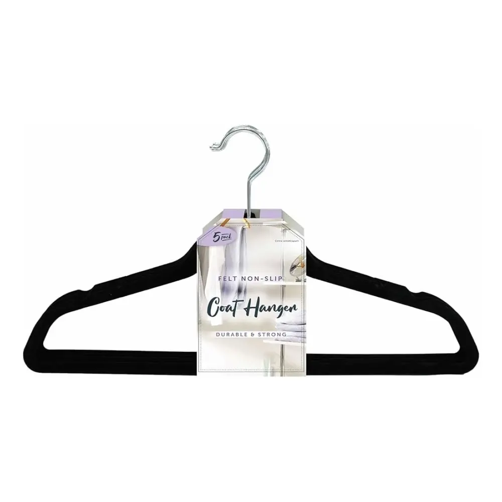 Móc Áo Bằng Nhung (Nhiều Mẫu), Felt Non-Slip Coat Hanger, 5 Cái - UNCLE BILLS