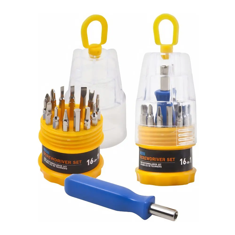 Bộ Tua Vít Mini Kèm 16 Đầu Tua Vít, 16 in 1 Mini Screwdriver Set - UNCLE BILLS