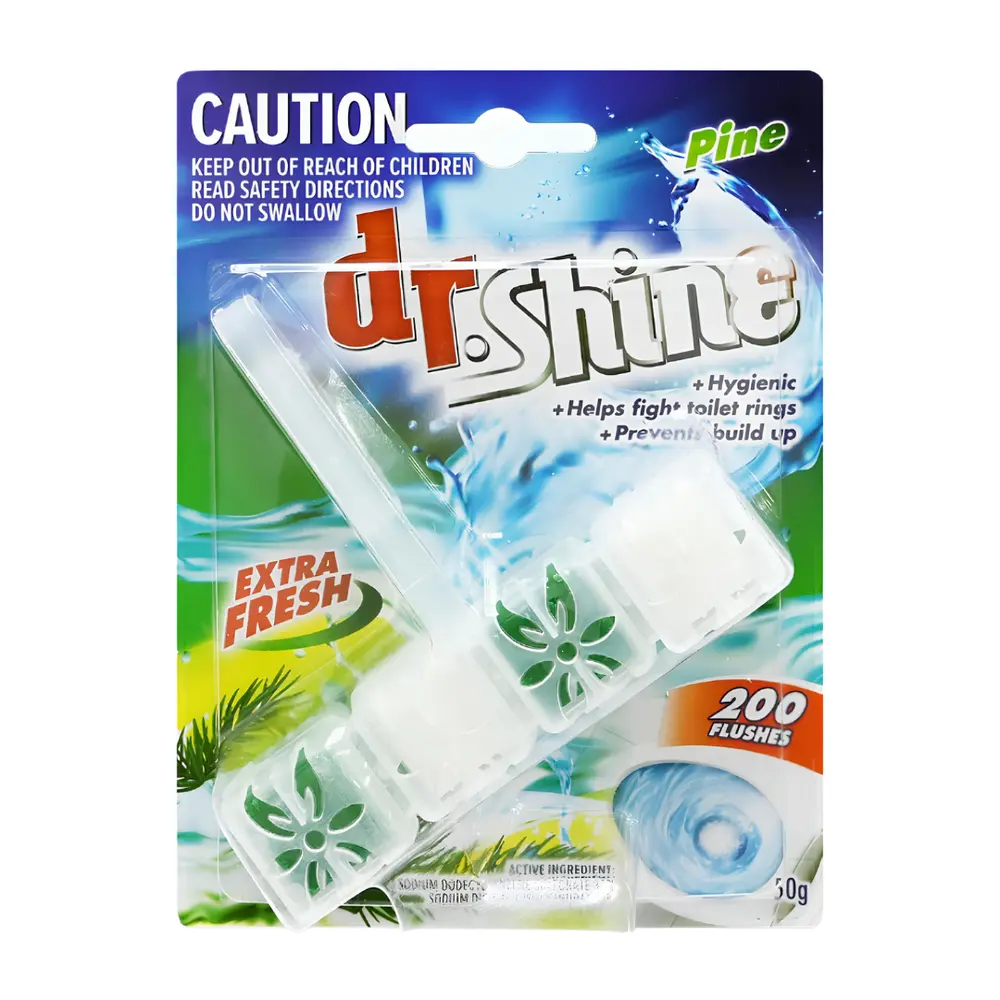 Viên Treo Tẩy Rửa Khử Mùi Bồn Cầu, Toilet Bowl Cleaner, Pine Scent, 200 Flushes (50g) - DR SHINE
