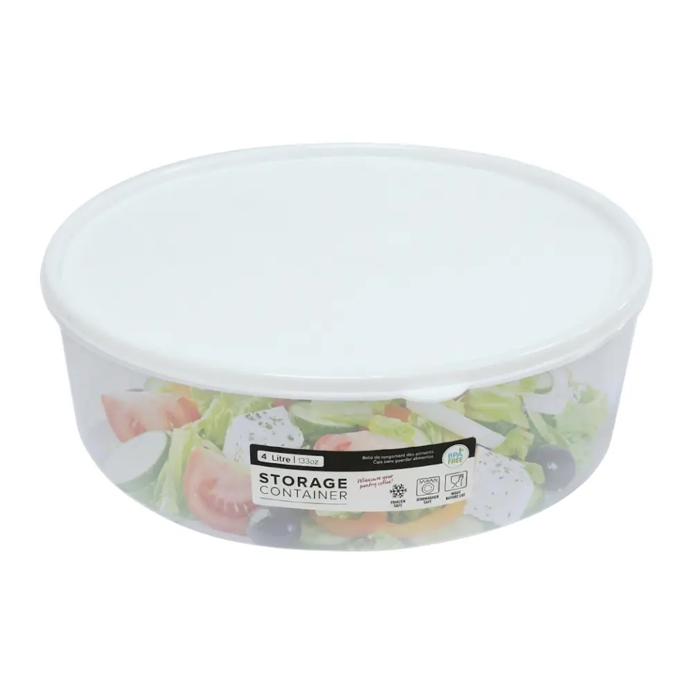 Hộp Nhựa Tròn Đựng Thức Ăn, Round Food Storage Container, BPA Free (4L) - UNCLE BILLS