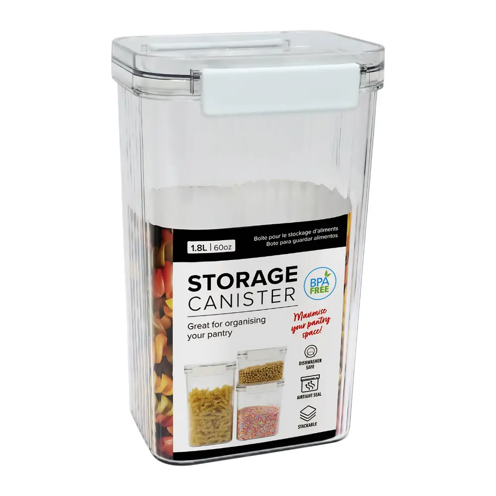 Hộp Đựng Thực Phẩm, Food Storage Cannister with Clip Lid, BPA Free (1.8L) - UNCLE BILLS