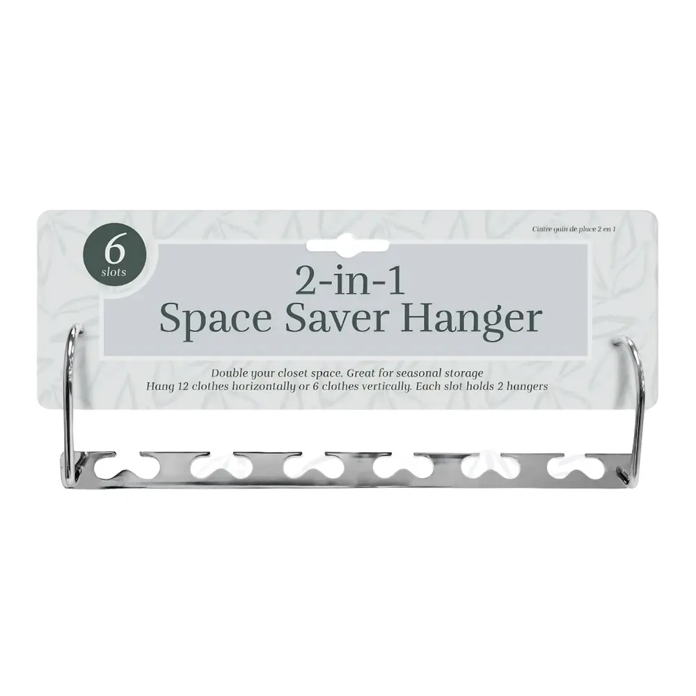 Móc Treo Tiết Kiệm Không Gian, 2 in 1 Space Saver Hanger, 6 Slots - UNCLE BILLS