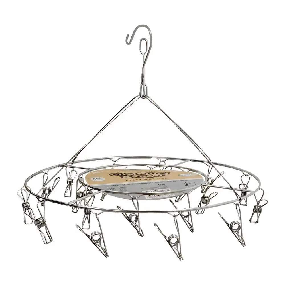 Móc Treo Kẹp, Stainless Steel Clip & Dry Hanger, 20 Móc - UNCLE BILLS