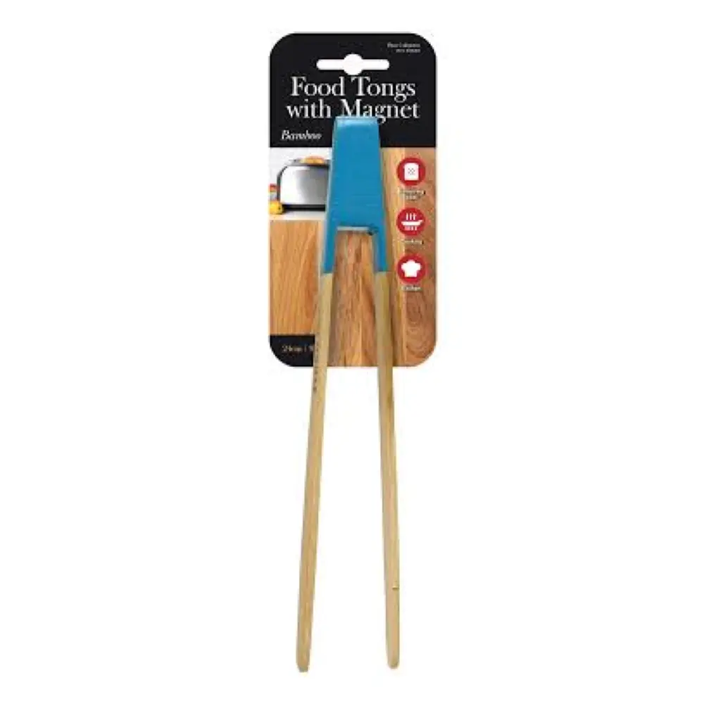 Đồ Gắp Thức Ăn Bằng Tre Có Nam Châm, Bamboo Food Tongs with Magnet (24cm) - UNCLE BILLS