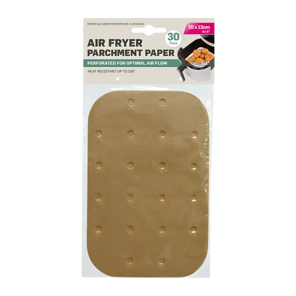 Giấy Nến Nồi Chiên Không Dầu, Air Fryer Parchment Paper, 30 Tờ (20 x 13cm) - UNCLE BILLS