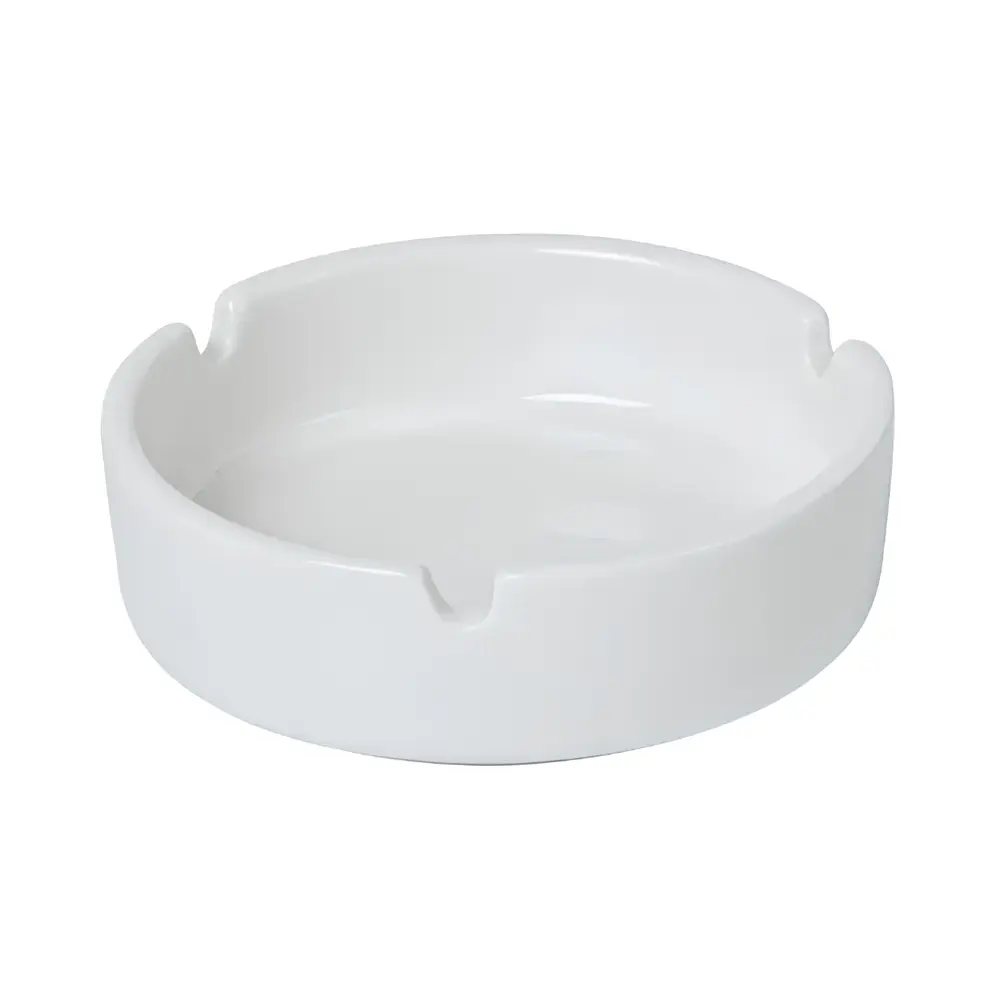 Gạt Tàn Thuốc Bằng Sứ, White Porcelain Ashtray (10cm) - UNCLE BILLS