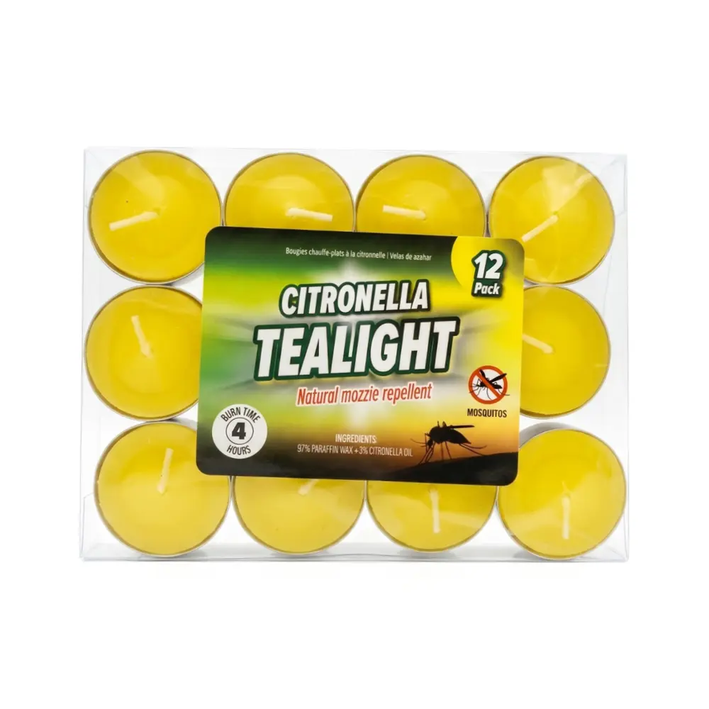 Nến Hương Sả Đuổi Muỗi, Citronella Tealight, Natural Mosquitos Repellent, 12 Cái (14g) - UNCLE BILLS