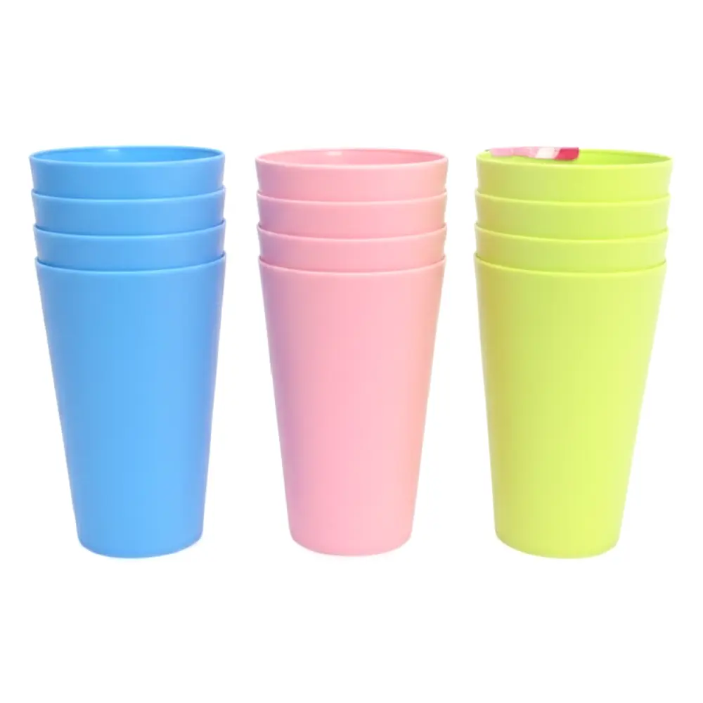 Ly Nhựa Uống Nước (Nhiều Mẫu), Picnic Tumblers, 430ml, 4 Cái (8 x 13cm) - UNCLE BILLS