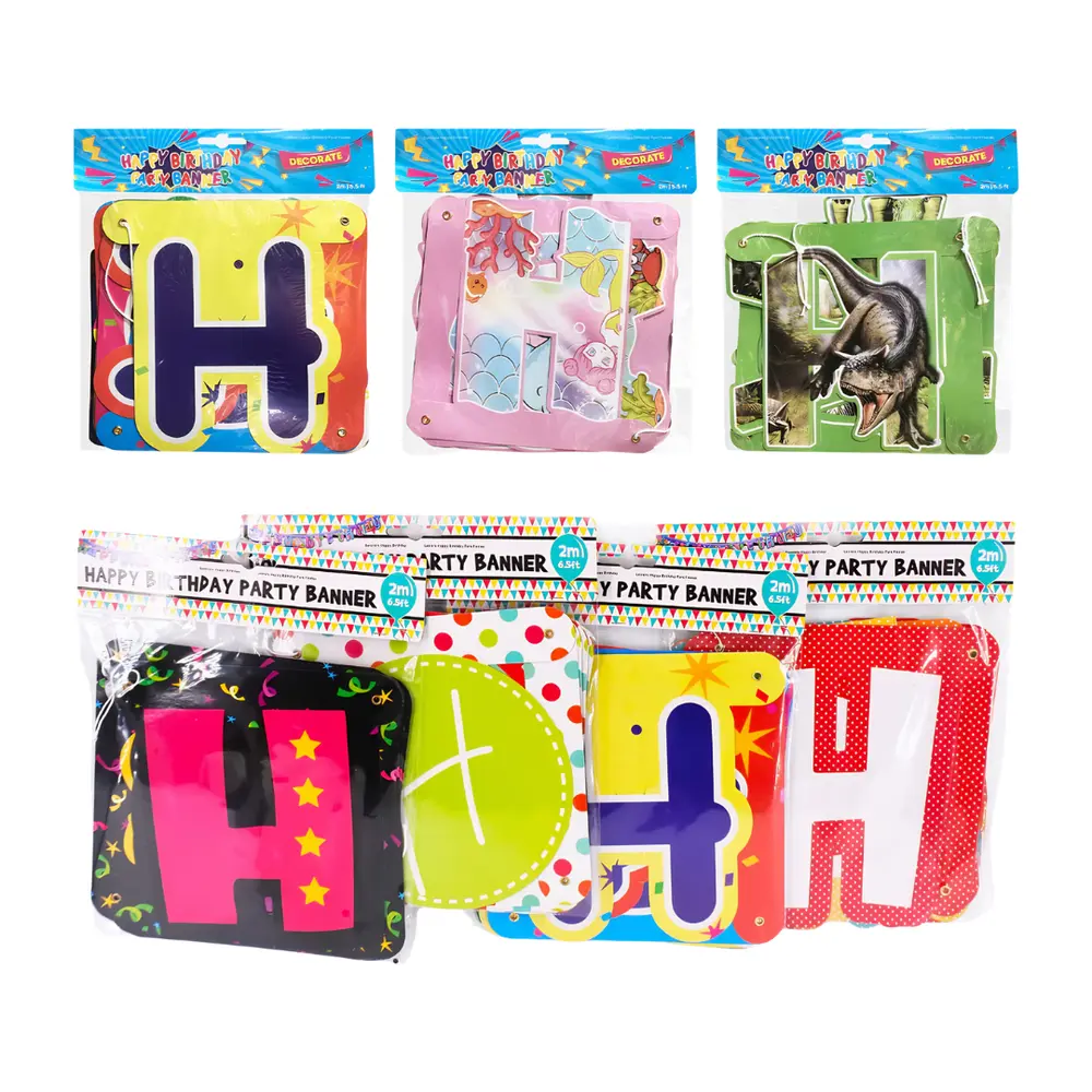 Dây Treo Chữ Chúc Mừng Sinh Nhật (Nhiều Mẫu), Happy Birthday Party Banner (20cm x 2m) - UNCLE BILLS