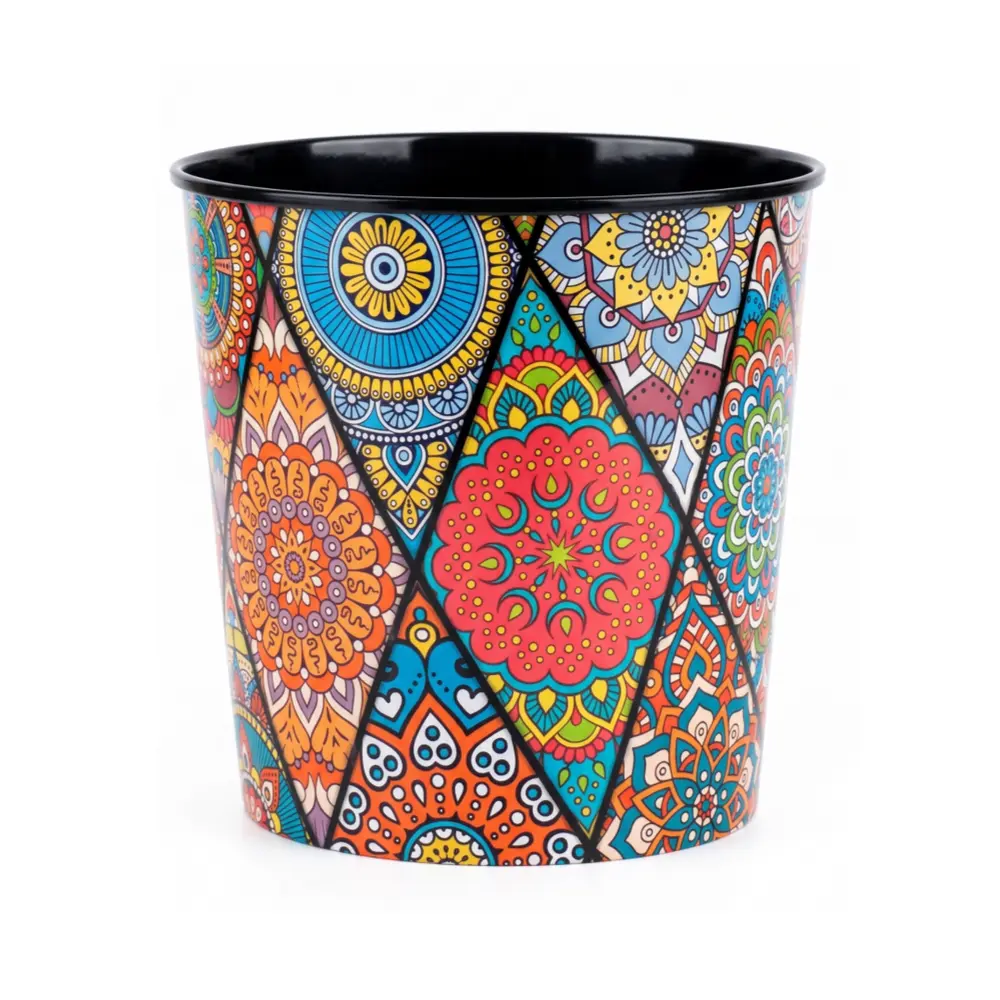 Chậu Hoa Nhựa In Hoạ Tiết (Nhiều Mẫu), Printed Plastic Flower Pot - UNCLE BILLS