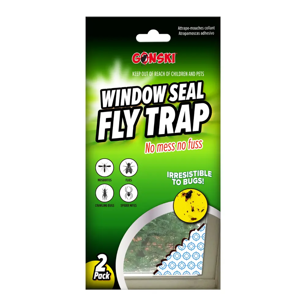 Bẫy Dính Ruồi Dán Cửa Sổ, Gonski, Window Seal Fly Trap, 2 Cái - UNCLE BILLS