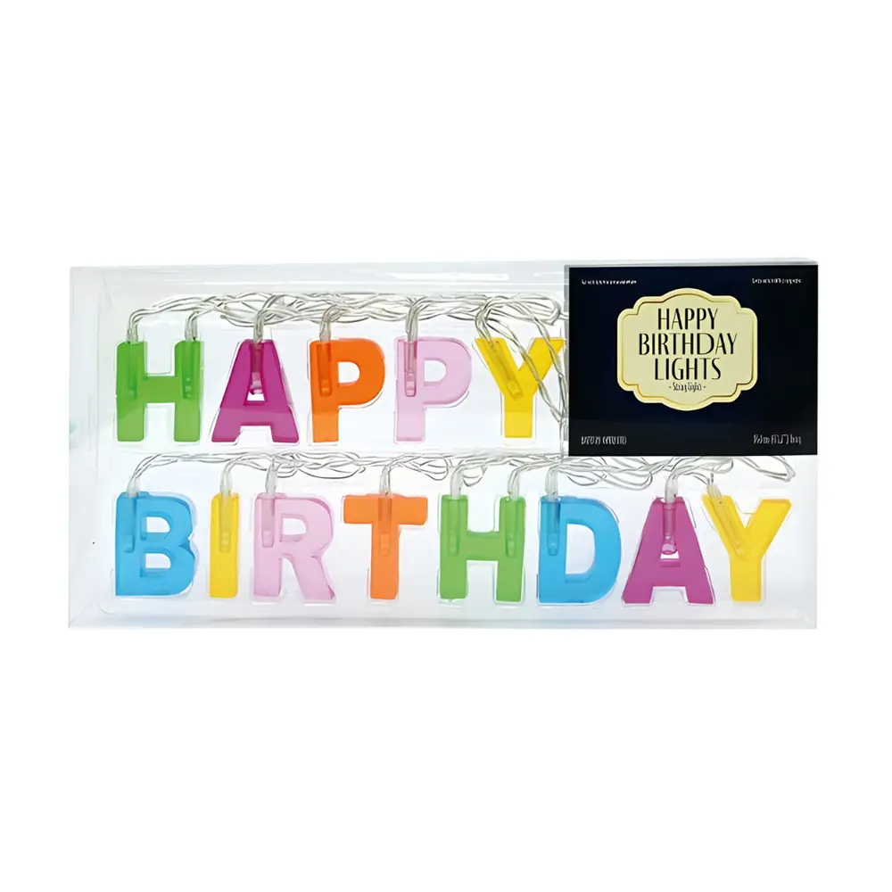 Dây Đèn Led Chữ Chúc Mừng Sinh Nhật, Happy Birthday LED String Lights, Battery Oprated (167cm) - UNCLE BILLS