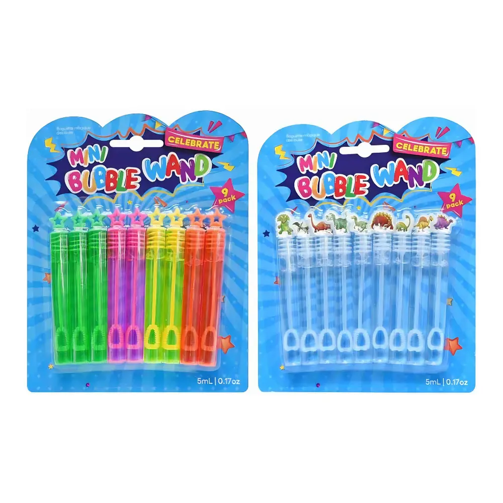 Đồ Chơi Ống Thổi Bong Bóng (Nhiều Mẫu), Mini Bubble Wand, 9 Ống (45ml) - UNCLE BILLS
