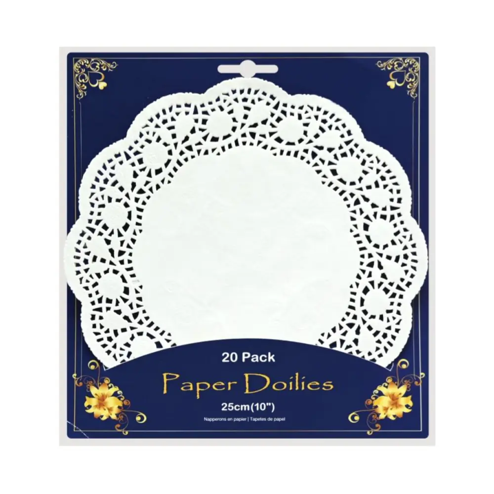Giấy Ren Hoa Văn Trang Trí Bàn & Lót Bình Hoa, Lace Paper Doilies, 20 Tờ (25cm) - UNCLE BILLS