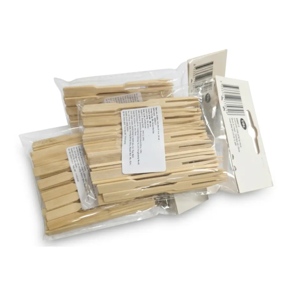 Nĩa/Xiên Tre Cho Món Khai Vị, Bamboo Appetiser Fork, 50 Cái (8cm) - UNCLE BILLS
