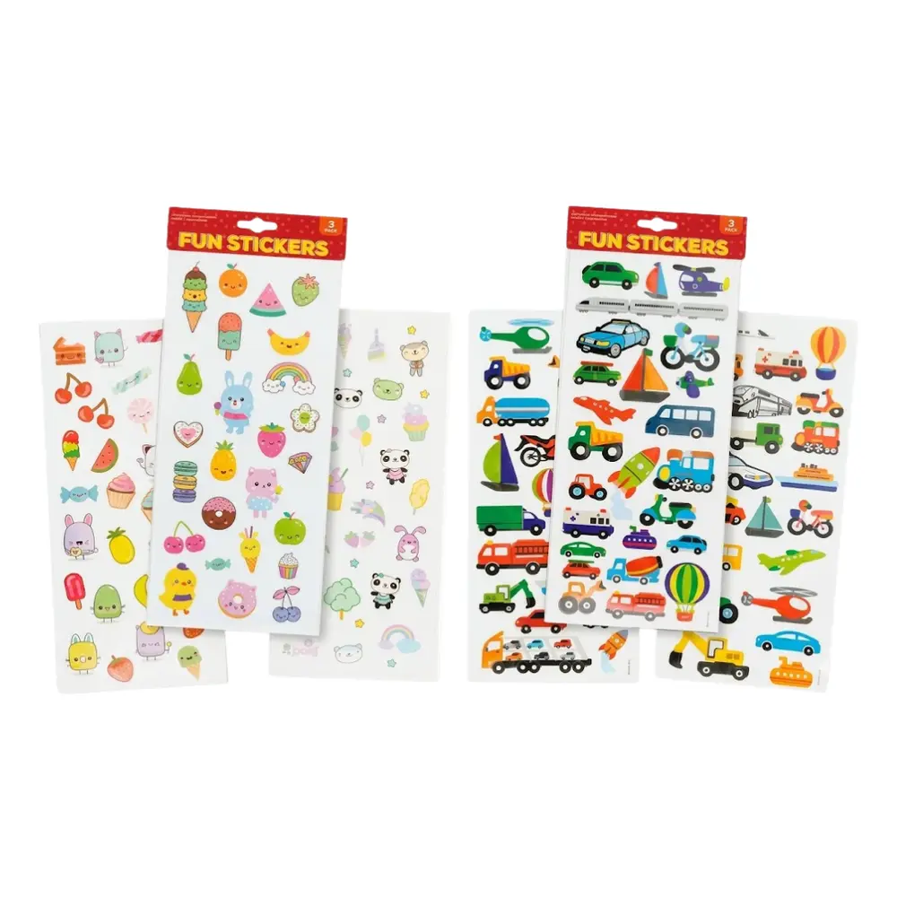 Hình Dán Vui Nhộn (Nhiều Mẫu), Fun Stickers, 3 Tờ - UNCLE BILLS