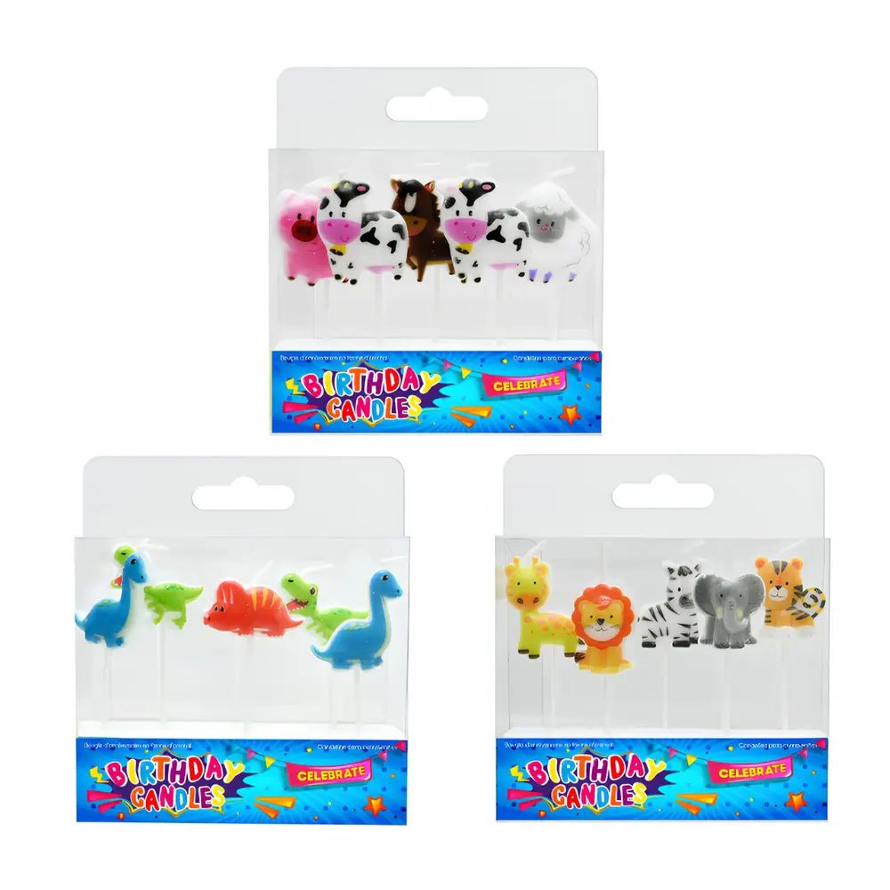 Nến Sinh Nhật Hình Động Vật (Nhiều Mẫu), Animal Birthday Candles, 5 Cái - UNCLE BILLS
