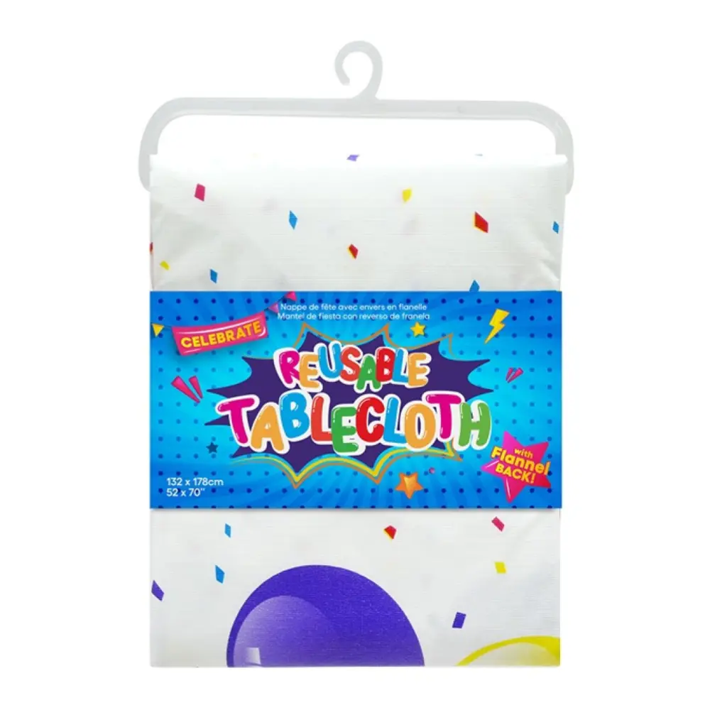 Khăn Trải Bàn Tiệc, Reusable Party Tablecloth with Flannel Back (132 x 178cm) - UNCLE BILLS