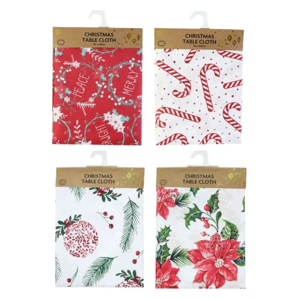Khăn Trải Bàn Họa Tiết Giáng Sinh (Nhiều Mẫu), Christmas Printed Table Cloth (132 x 228cm) - UNCLE BILLS