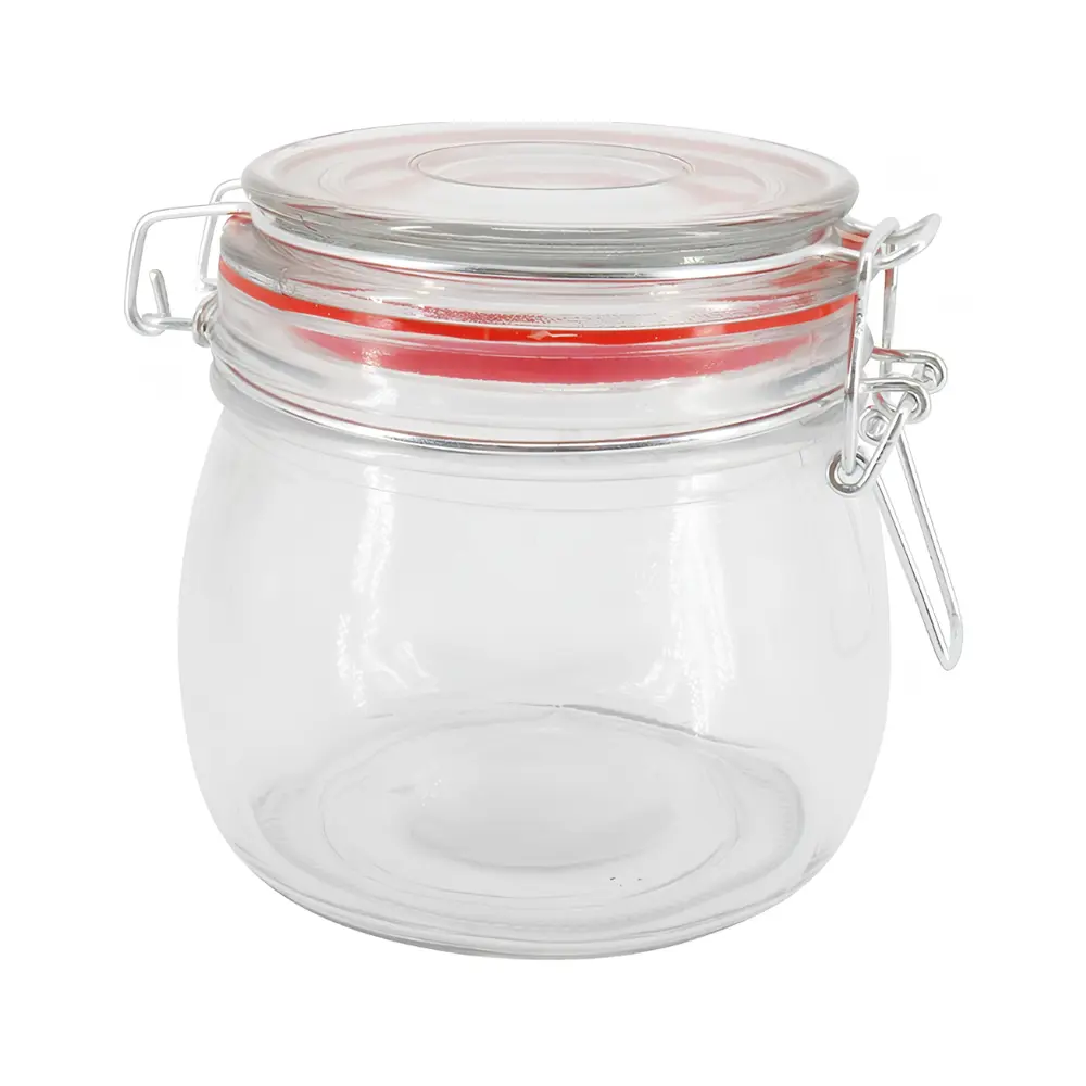 Hũ Thủy Tinh Nắp Gài, Glass Storage Jar with Clip Lid (500ml) - UNCLE BILLS