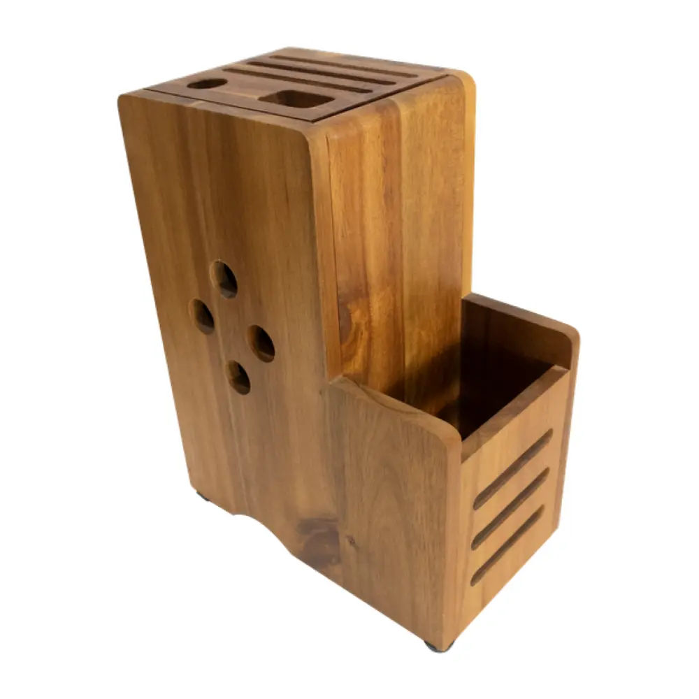 Dắt Dao Đứng Đa Năng, Multi-Purpose Wooden Knife & Utensil Holder (18 x 10.3 x 23.2cm) - GO DUC THANH