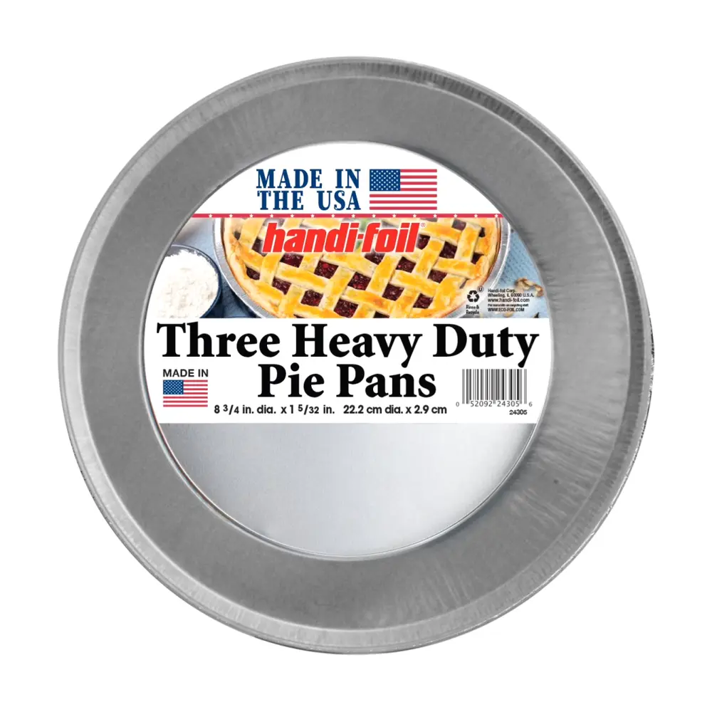 Khay Nhôm Tròn Nướng Bánh, Three Heavy Duty Pie Pans, 3 Cái (22.2 x 2.9cm) - HANDI-FOIL