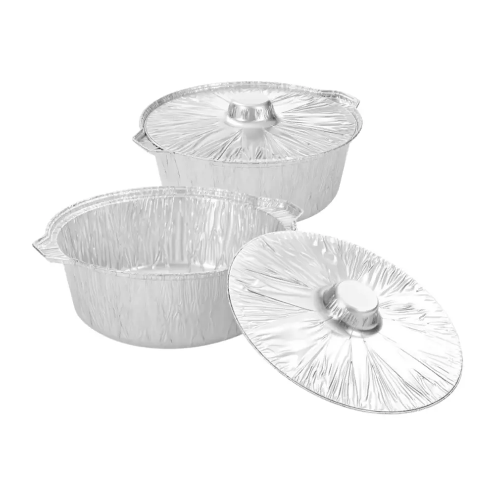 Nồi Giấy Nhôm Có Nắp, Foil Pot with Lid, 2 Cái (2200ml) - BEEFY BOY